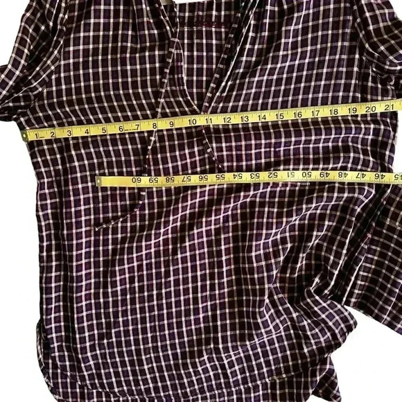 Treasure & Bond plaid tie neck pull on top size Large - Picture 10 of 11
